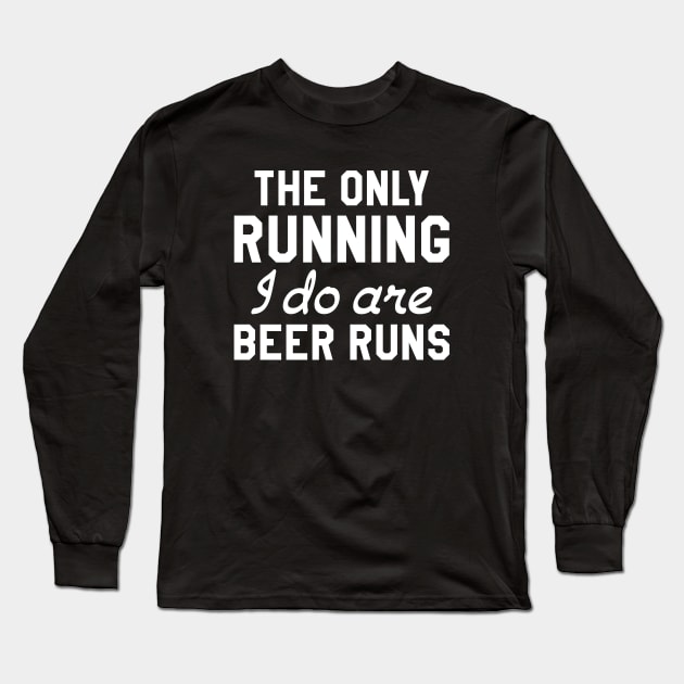 Beer Runs Long Sleeve T-Shirt by LuckyFoxDesigns